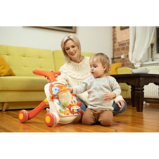 Odstrkovadlo a edukační stůl 2v1 Spark zelená