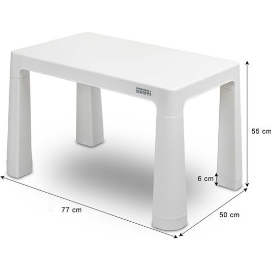 Dětský stůl Monti + 2 židle růžový