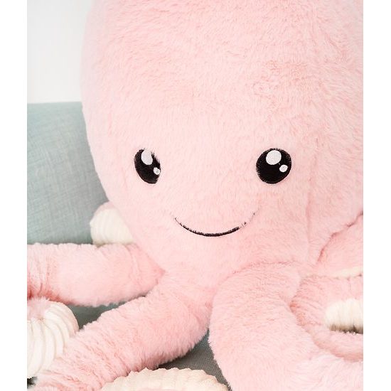 Plyšová chobotnice Monty 80 cm - růžová