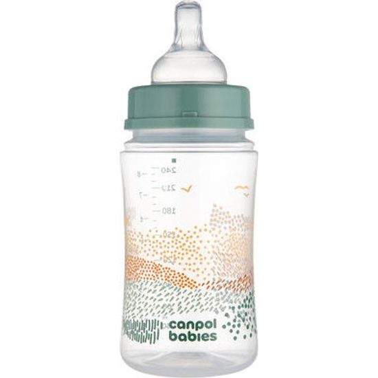 CANPOL babies Antikoliková lahev EasyStart MOUNTAINS 240ml zelená