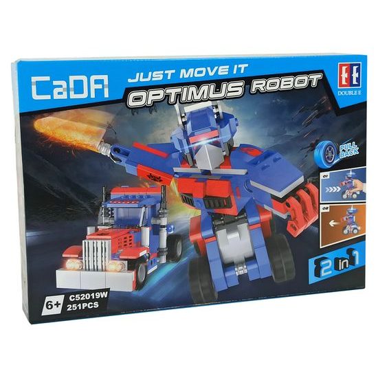 CaDA dětská stavebnice 2v1 Robot a Auto 251 dílků