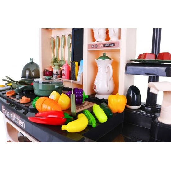 Doris dětská kuchyňka XXL se zvuky a tekoucí vodou-šedá