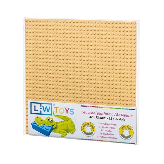 LW Toys Podložka na stavění 32x32 bodů - pleťová