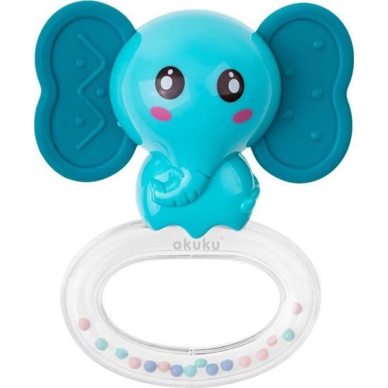 Silikonové kousátko s chrastítkem Slon 44413