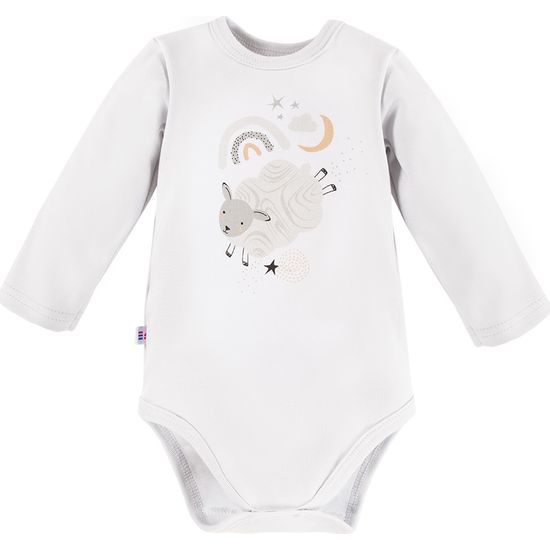 EEVI Kojenecké body s dlouhým rukávem Mellow bílá 80 (9-12m)