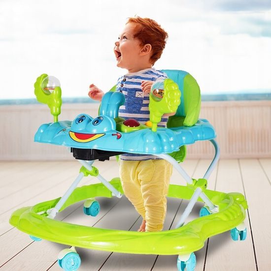 Dětské vzdělávací chodítko Laugh Walker zelené