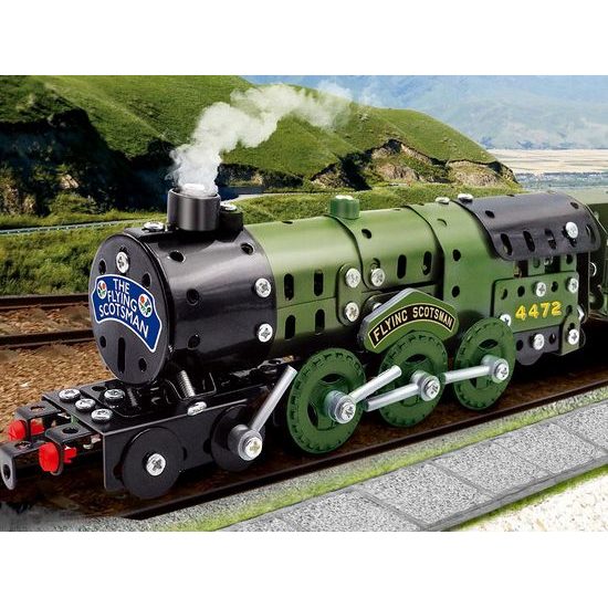 Stavebnice kovového vláčku Flying Scotsman 340 dílků