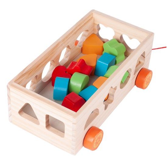 Dřevěné autíčko s kostkami Matching Car