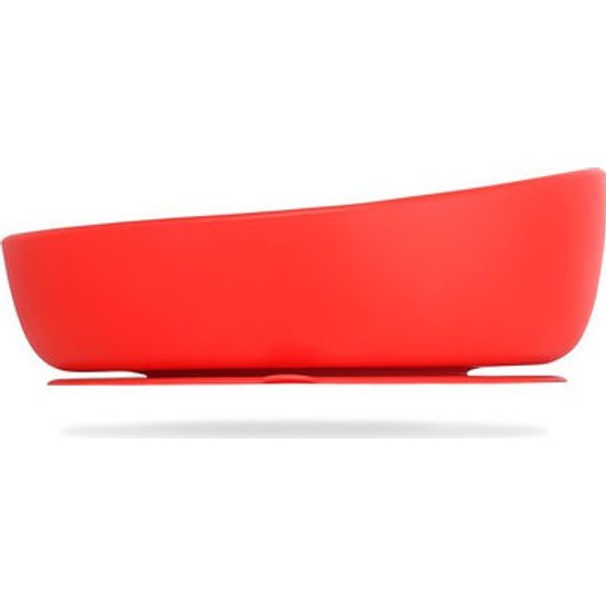 Doidy Cup Silikonový talíř s přísavkou - červená