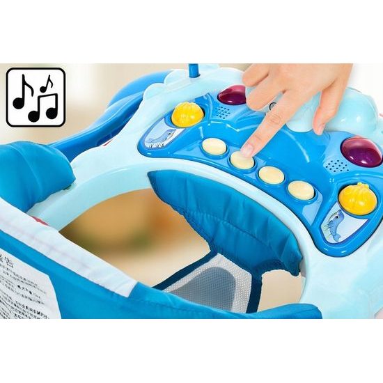 Dětské vzdělávací chodítko Laugh Walker modré