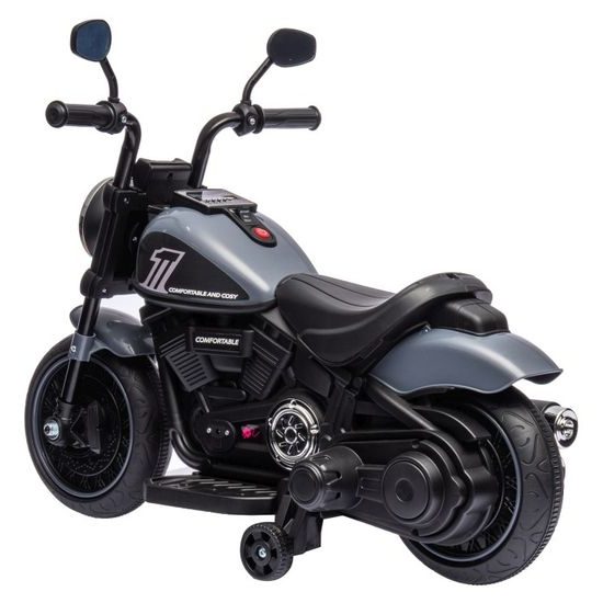 Dětská elektrická motorka Faster - šedá