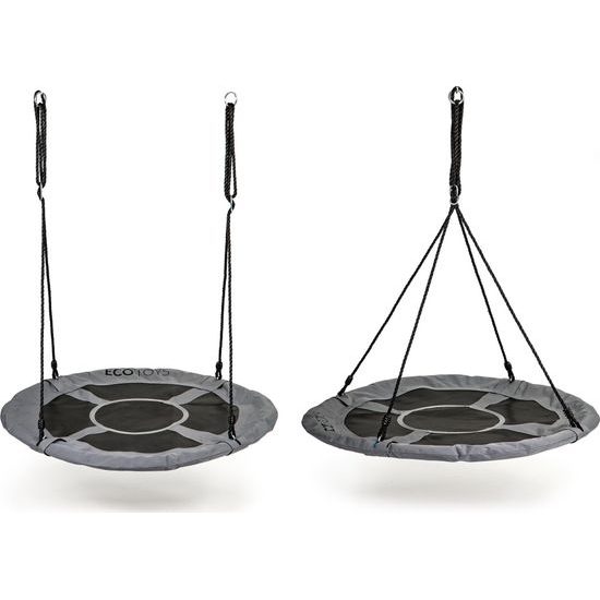 Ecotoys dětská houpačka Čapí hnízdo šedá