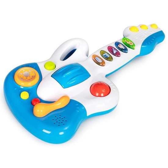 Haunger interaktivní svítící kytara Dynamic Guitar modrá