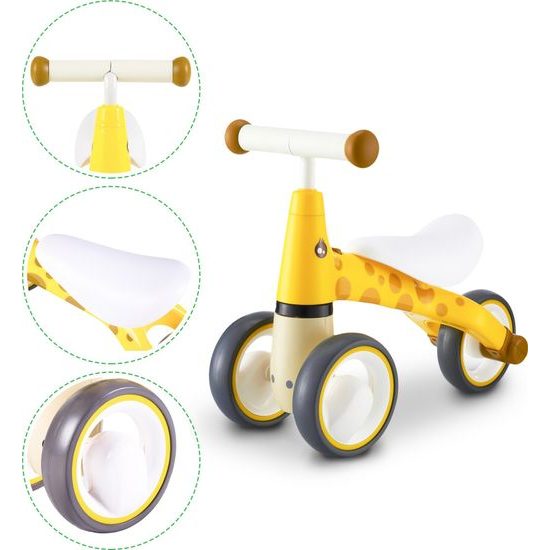 Ecotoys dětské odrážedlo Žirafa žluté
