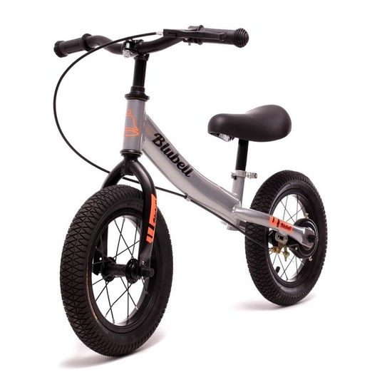 Dětské odrážedlo s nafukovacími koly 12" Rex stříbrno-černé