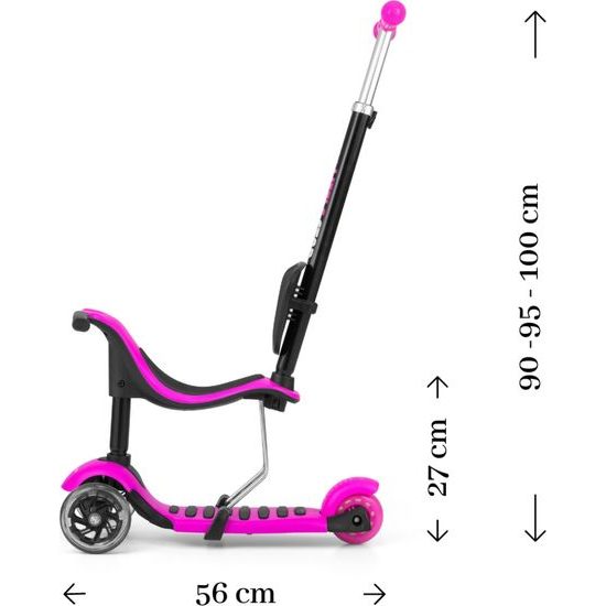 Dětská koloběžka Milly Mally Little Star pink