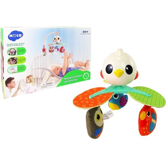 Dětský kolotoč nad postýlku s melodií Colorful Birds