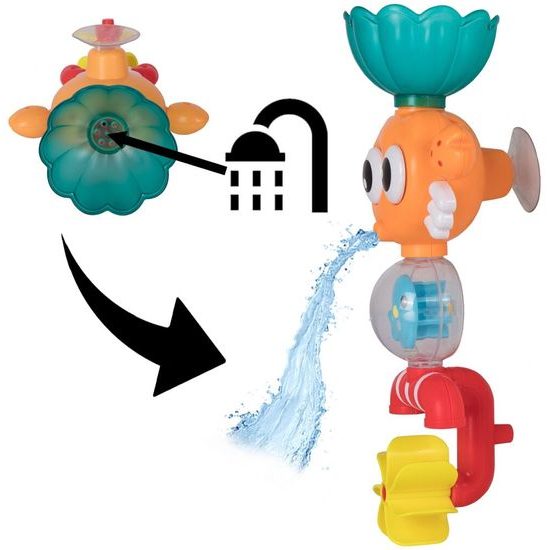 Krab s kolovrátkem a fontánou pro děti do vany Fountain Crab