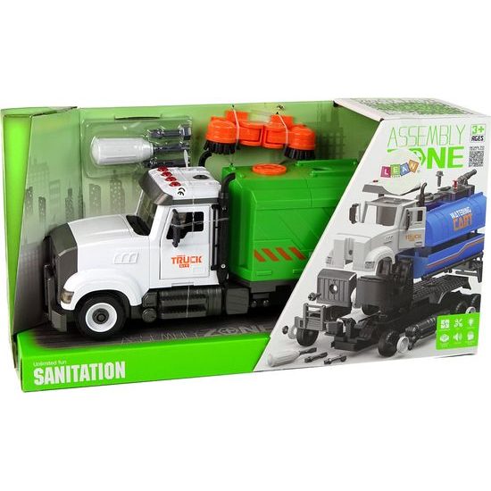 Dětské auto zametací stroj ke šroubování zelený