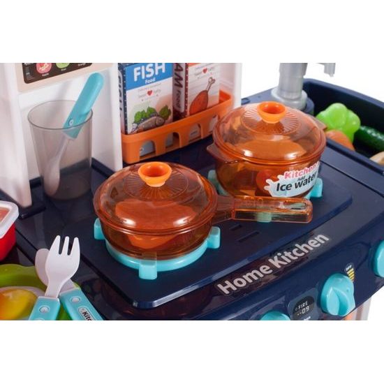 Dětská kuchyňka se zvuky a párou Home Kitchen modrá