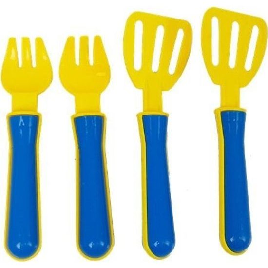 Sada plastového nádobí žluto-modré