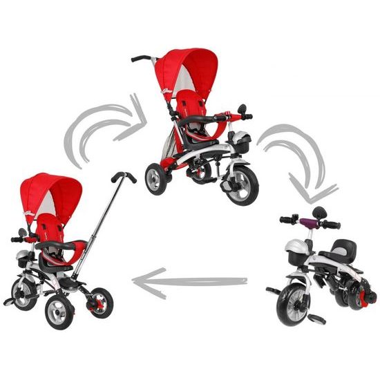 Majlo Toys dětská tříkolka 3v1 Sportrike AIR s nafukovacími koly zelená