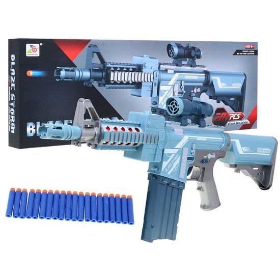 ROZBALENO Blaze Storm dětský poloautomatický samopal se 20 náboji SILVER