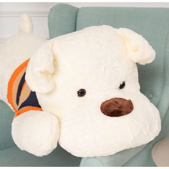 Plyšový pejsek Rek 150 cm - bílý