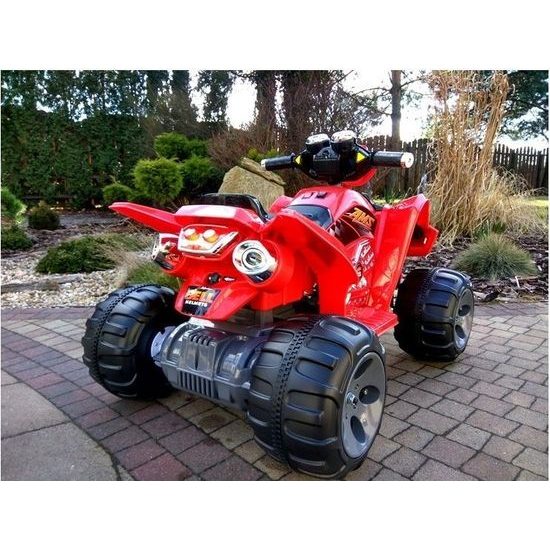 Dětská elektrická čtyřkolka AMS červená