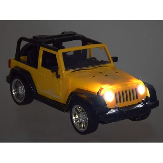 Terénní auto na dálkové ovládání Jeep Engine V8 1:16 žlutý