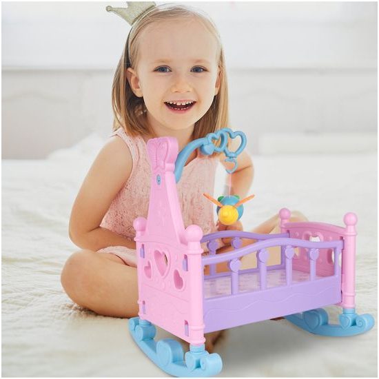 Postýlka pro panenku Rocking Bed s kolotočem