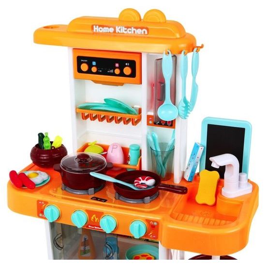 Majlo Toys dětská kuchyňka se zvuky a párou- žlutá