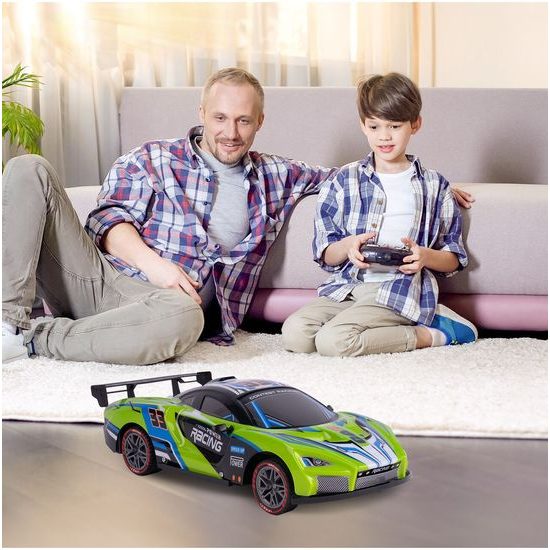 Autíčko na dálkové ovládání s LED podsvícením Speed Racing 1:12 - zelené