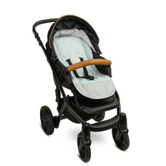 Podložka do kočárku Wafel srnky mátová