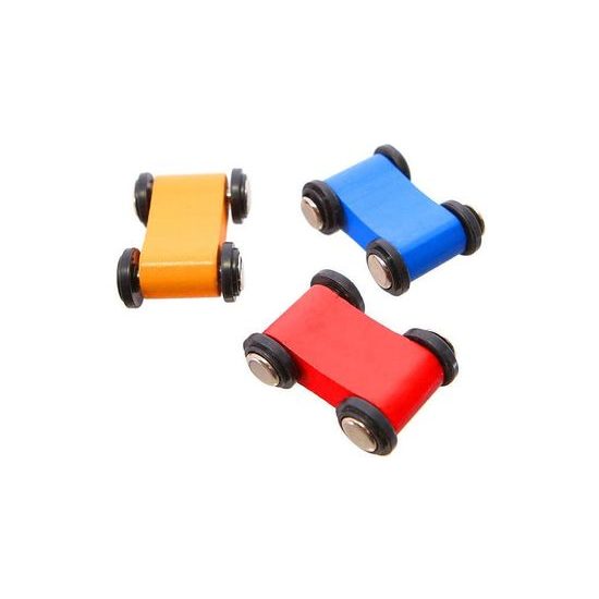 Ecotoys dřevěná skluzavka se 3 autíčky