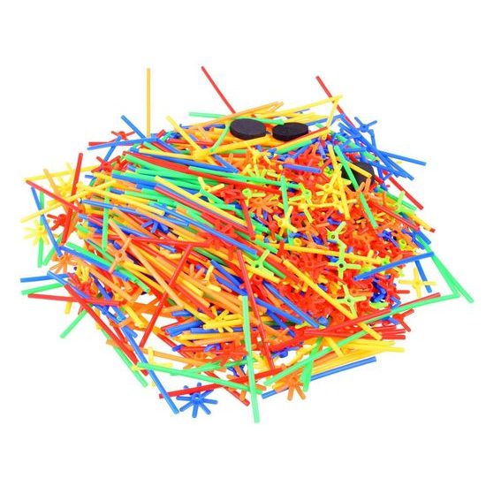 Kreativní stavebnice ze slámek Mini Straws Blocks 1000 dílků