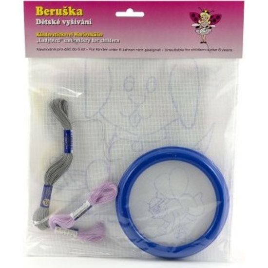 Vyšívání vyšívací rámeček, 3 předlohy 2 příze - mix druhů