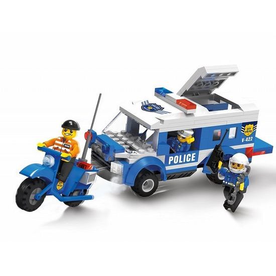 Blocki policejní auto a motorka 188 dílků