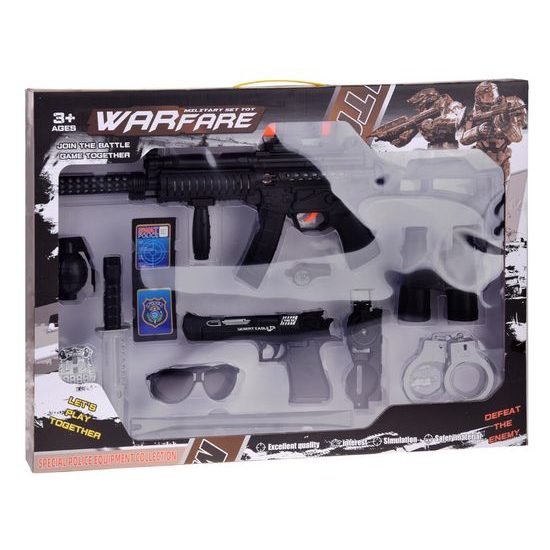 Policejní sestava pro děti Military Warfare s příslušenstvím