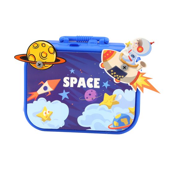 Konstrukční 3D stavebnice s vrtačkou na baterie a šroubovákem Kosmos 228 ks