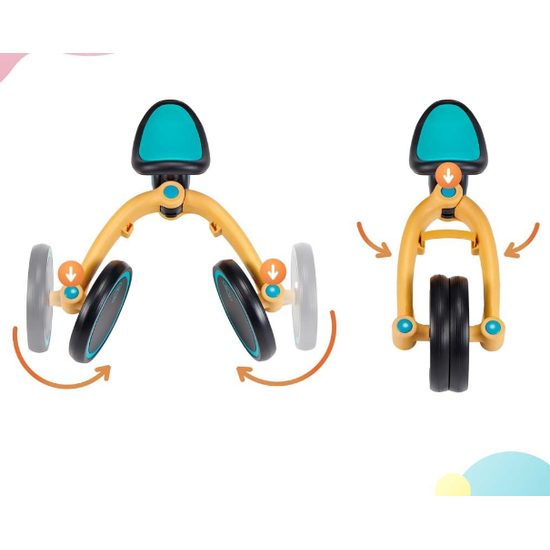 KINDERKRAFT 4TRIKE dětská skládací tříkolka 2v1 Sunflower Blue