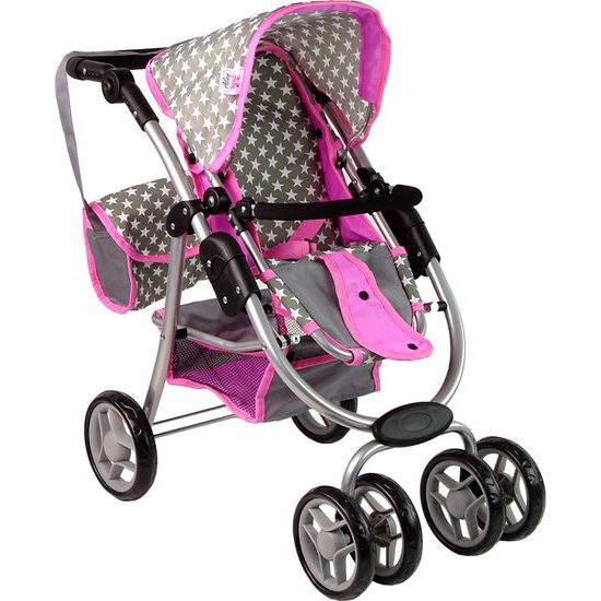 Kočárek pro panenky 2v1 Gondola Bag Pink Stars