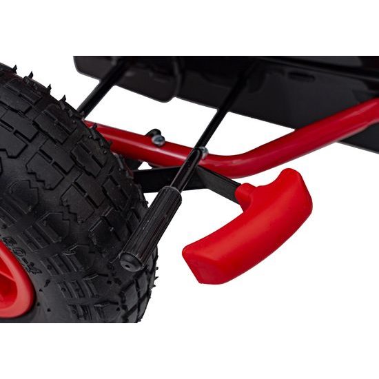 Dětská šlapací motokára s nafukovacími koly Air PerHour - červená