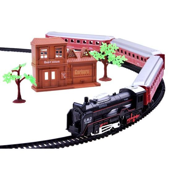 Mini vláčkodráha na baterie se světlem Red Rail King