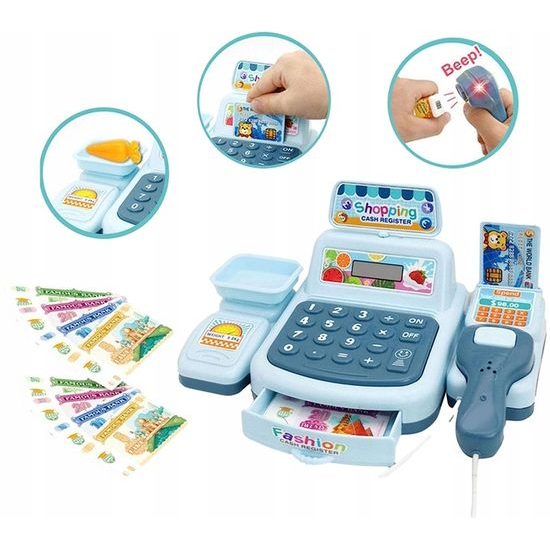 Doris dětská elektronická pokladna Blue Cashier