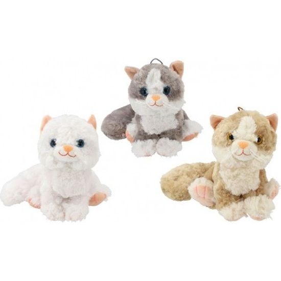 Kočka sedící se zvukem - mix 3 barvy