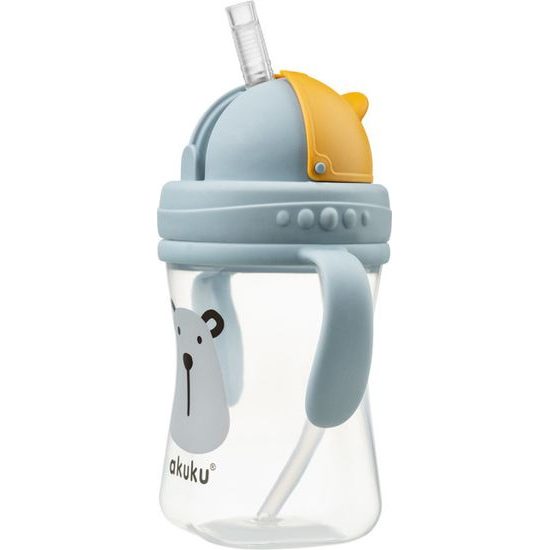 Dětská láhev se slámkou Akuku - Myška