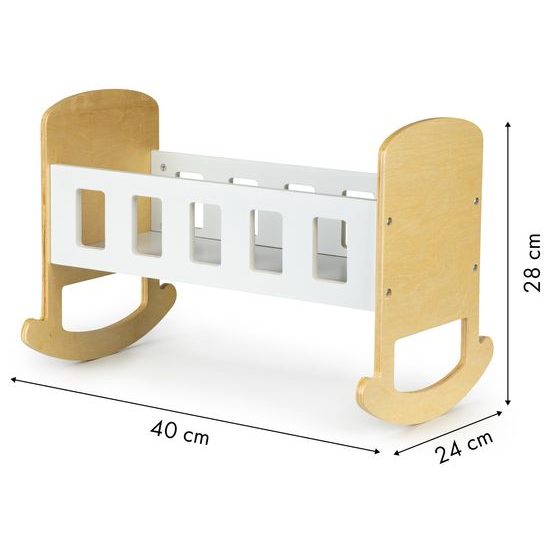 Ecotoys dřevěná postýlka pro panenky