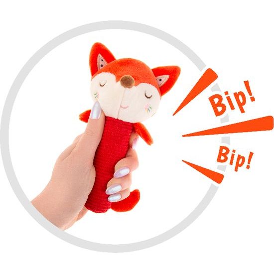 Plyšové chrastítko Liška