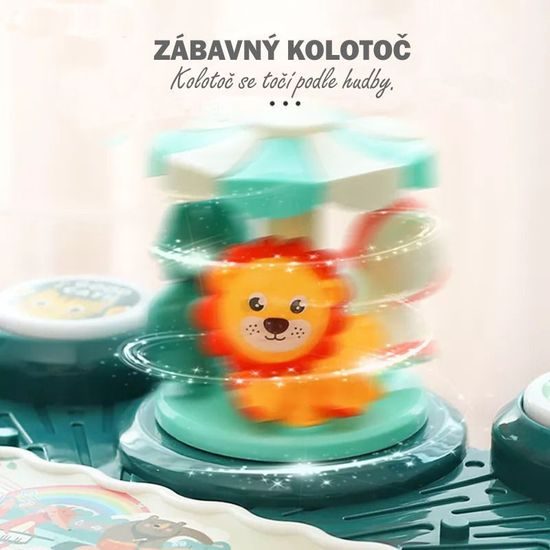 Edukační stoleček s piankem a zvuky 3v1 Animal Concert